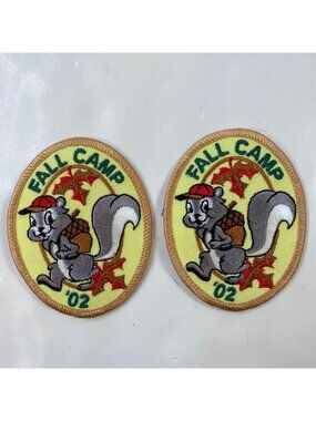Girl Scout Fall Camp 02 Squirrel Badges Patches Set 2